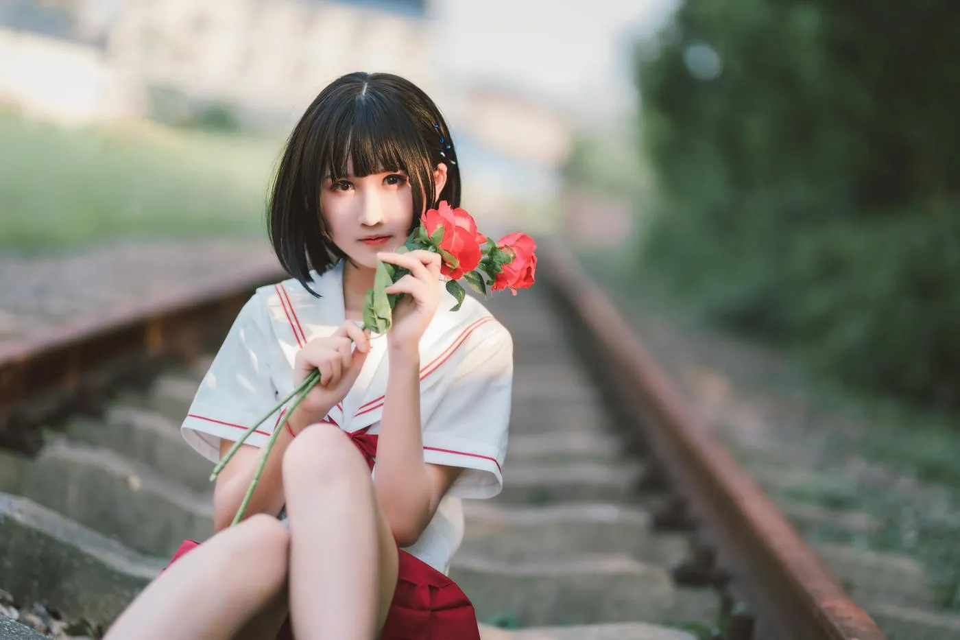 NO.14 夕阳下的JK红裙 [11P]插图8